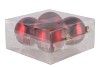 GLASS BALL COMBI DARK RED 100MM P/4