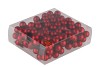 GLASS BALL MAT ROOD 20MM OP DRAAD P/144