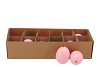 EGGS KIPPEN LICHTROZE 5X6CM PER 12 STUKS