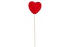 PICK RED HEART FLOCK ON STICK 12X5+60CM