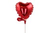 STICK-INS HEART BALLOONS RED 10CM SET OF 10