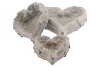 CONCRETE HEART WINGS GREY 15X7CM NM