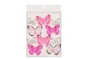 DECOSTECKER SCHMETTERLING AUF CLIP ROSA 5-8CM MIX PRO 10 STÜCK