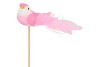 BIJSTEKER VOGEL OP STOK ROZE 11X4X50CM PER 25 STUKS