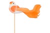 PICK BIRD ON STICK ORANGE P/25 11X4X50CM