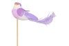 PICK BIRD ON STICK LILA P/25 11X4X50CM