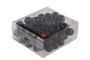 GLASS BALL COMBI BLACK 30MM OP DRAAD P/72