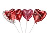 BIJSTEKER BALLON 18CM LOVE L57CM (ASSORTIMENT NR.2) PER STUK