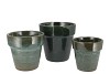 EBBI MOSS GREEN POT GLAZE 14X14CM