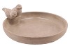 CONCRETE BIRD BOWL ROUND 33X5CM NM