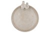 CONCRETE BIRD BOWL ROUND 33X5CM NM