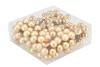 GLASS BALL COMBI GOUD 25MM OP DRAAD P/144