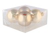 GLASS BALL COMBI CHAMPAGNE 100MM P/4