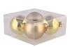 GLASS BALL COMBI GOUD 100MM P/4