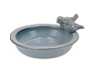 IRON STONE BIRD BOWL GLAZED BLUE 28X5CM