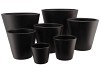 VINCI MATT BLACK CONTAINER POT 34X28CM