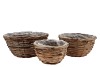 RATTAN BOWL BASKET ROUND 3PCS 29X14CM NM