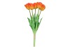 SILK TULIP BOUQUET PAPAGAYO 5X ORANGE 39CM