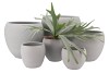 VINCI MATT GREY FLOWER POT 28X24CM