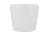 CERAMIC WHITE SHINY POT 15CM