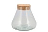 GLASS MILK BOTTLE ROCA CLEAR CORK 17X17CM