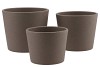 CERAMIC POT BROWN 13CM