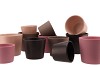 CERAMIC POT BROWN 13CM