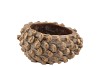 CONCRETE PINECONE ROUND GOLD 16X13X10CM NM