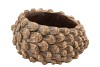 CONCRETE PINECONE ROUND GOLD 21X16X12CM NM