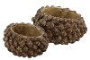 CONCRETE PINECONE BROWN ROUND 16X13X10CM NM