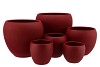 VINCI RED VELVET FLOWER POT 14X11CM