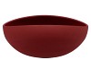 VINCI RED VELVET BOWL OVAL 31X21X13CM