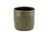 IRON STONE GREEN GLAZED POT 12X11CM NM