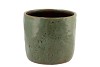 IRON STONE GREEN GLAZED POT 16X15CM NM