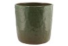 IRON STONE GREEN GLAZED POT 24X23CM NM