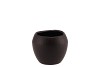 AMARAH BLACK POT SPHERE SHADED 10X8,5CM