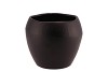 AMARAH BLACK POT SPHERE SHADED 18X15,5CM