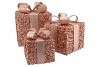 SPARKLE NUDE MIX GIFTBOX WITH LED S/3 25X20CM