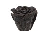 CANDLE ROOS BLACK 11X9CM NM