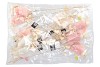 EASTER STICK FLUFFY BUNNY WHITE/PINK ASS P/1 50CM