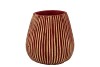 STRIPES RED GOLD POT 12X13CM NM