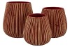 STRIPES RED GOLD POT 12X13CM NM