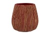 STRIPES RED GOLD POT 14X15CM NM