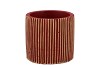 STRIPES RED GOLD CYLINDER POT 11X10CM NM