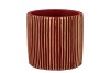 STRIPES RED GOLD CYLINDER POT 13X13CM NM