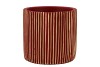 STRIPES RED GOLD CYLINDER POT 15X14CM NM