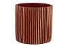 STRIPES RED GOLD CYLINDER POT 17X16CM NM