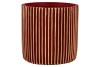 STRIPES RED GOLD CYLINDER POT 19X18CM NM