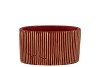 STRIPES RED GOLD OVAL POT 15X9X9CM NM