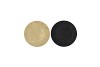 MELAMINE SHINE BLACK/GOLD PLATE ROUND ASS 18X18X2CM